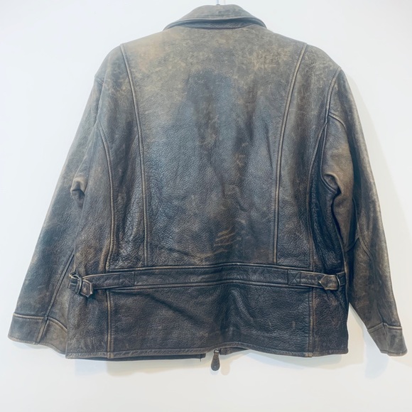 Distressed S/P Eddie Bauer Women’s Leather Jacket - Picture 7 of 8